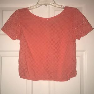 American Eagle peach crop top